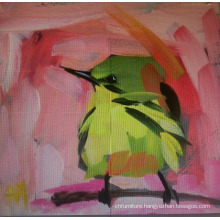 Green Bird Oil Painting